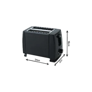 Prajitor de paine, capacitate 2 felii, 7 nivele de rumenire, putere 700W, negru - Img 2