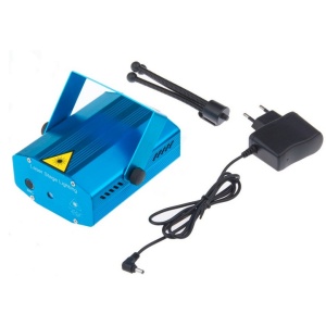 Proiector Laser eOptima® XY-HS-03, 6 proiectii, Mod Strobo, Ajustare Viteza, Joc Lumini Interior, Activare la Sunet, Albastru - Img 4