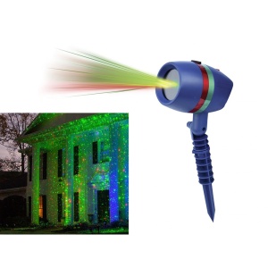 Proiector Laser Star Shower TNS, 8 Seturi de Lumini, Efect 3D Holografic, Casa si Gradina, Static si Miscator, Interior/Exterior, 70-100m2, Albastru - Img 3