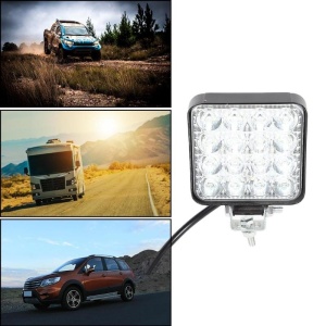 Proiector LED auto offroad 48W, LVT, 16 LED-uri halogen, 10-30V, carcasa aluminiu, IP67 - Img 3