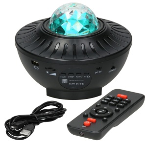 Proiector lumini LED Galaxie stele multicolore, FOXMAG24®, cu telecomanda, port USB si bluetooth pentru muzica, Negru - Img 1