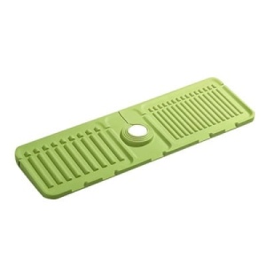Protectie chiuveta silicon, auto-drenanta, usor de curatat si intretinut, multifunctional, de protectie impotriva stropilor, verde - Img 1