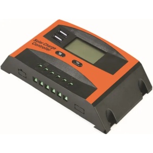 Regulator solar, FOXMAG24, 30A, 13,8 V/27,6 V, 12v/24V, LCD, portocaliu - Img 2
