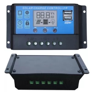 Regulator solar, FOXMAG24, PWM 10A, 12V/24V, 2 X USB si LCD, 115 - Img 2