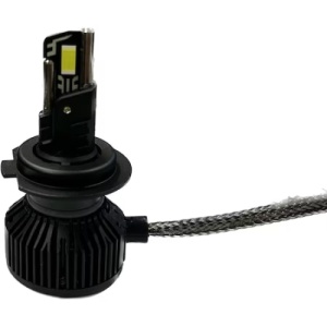 Set 2 becuri LED H1, 180W, Canbus, 60mm, fara eroare, 23000Lm, 6000K, T55 mini, negru - Img 4
