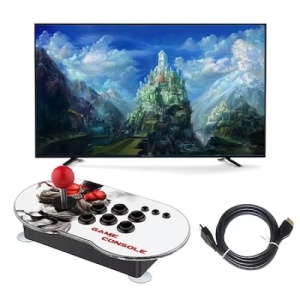 Set 2 console joc, jocuri clasice incluse, compatibil card TF, buton ON/OFF, negru/alb - Img 2