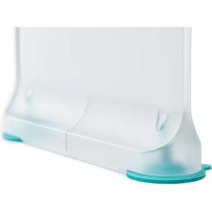 Set 2 rafturi organizator pentru frigider, din plastic rezistent, cu ventuze de prindere din silicon, dimensiuni 20x15x5 cm, transparent - Img 3