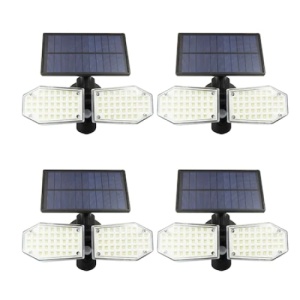 Set 4 lampi solare duble FOXMAG24, de exterior, rezistente la apa, senzor de miscare, 78 LED-uri - Img 1