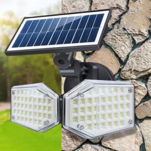 Set 4 lampi solare duble FOXMAG24, de exterior, rezistente la apa, senzor de miscare, 78 LED-uri - Img 2