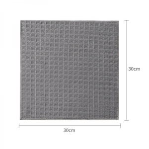Set 5 lavete de bucatarie, din microfibra super fina, dimensiuni 30 x 30 cm, cu putere ridicata de absorbtie, gri - Img 1