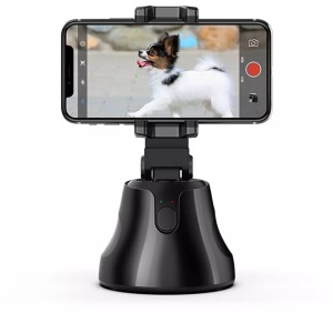 Suport rotativ automat OZ™, pentru telefon cu functie de urmarire automata a miscarii, ideal pentru Vlogging, Video Conferinte, Selfie, negru - Img 2