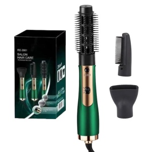 Uscator de par Multifunctional 3000W 3 in 1, Uscare, Indreptare, Ondulare, Perie Rotativa Profesionala - Img 1
