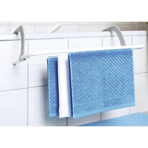 Uscator de rufe, din metal, prindere pe calrifer sau balcon, suprafata de uscare 3m, greutatea maxima suportata 5kg, alb - Img 2