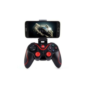 Wireless Controller GAIA X3, Conexiune Bluetooth, Cu Suport Reglabil Pentru Tableta Sau Telefon, Compatibilitate Multipla, PC, Android, iOS, Negru/Rosu - Img 2