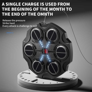 Aparat de box muzical cu tinta pentru lovituri cu Bluetooth, interactiv, iluminare LED - Img 3
