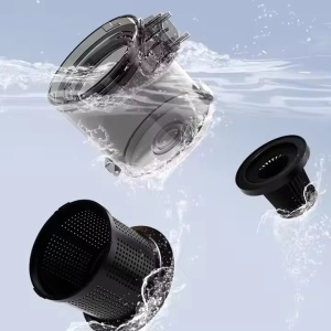 Aspirator fara fir, cu acumulator, fara sac, ecran LCD, autonomie 30-60 minute, usor de manevrat si depozitat, cu accesorii pentru masina si canapele, alb - Img 3