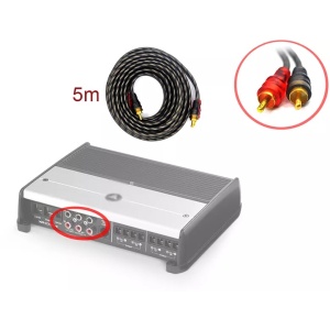 Cablu audio auto, pentru conectarea amplificatorului auto la player auto, lungime 5m, negru - Img 2