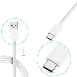 Cablu de date FOXMAG24, USB Type-C, 5A, 1m, alb - Img 4