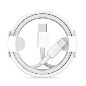 Cablu de date si incarcare, tip C, lungime 1m, din materiale rezistente, incarcare rapida, alb - Img 1