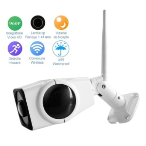 Camera panoramica FOXMAG24, 2 MP, Unghi de vizualizare 360 grade, Waterproof, wireless - Img 3