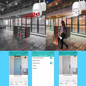 Camera supraveghere audio IP PTZ, 4x Digital Zoom, conectiune WiFi, HD 1080P, AI detectie persoana, interior si exterior - Img 4