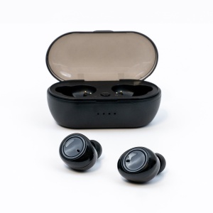 Casti wireless TWS A2, versiune bluetooth 5.0, microfon incorporat, distanta functionare 10 m, design minimalist, Negru, FOXMAG24® - Img 4