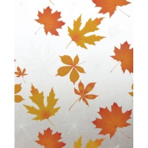 Folie autocolanta pentru geam, model frumze de toamna, dimensiuni 45 X 500 cm, usor de aplicat si intretinut, rosu/transparent - Img 1