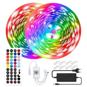 Kit Banda LED FOXMAG24, 10 Metri, Bluetooth APP Controlul, Sincroniza Muzica, Telecomanda 44 Taste, 12V, Multicolor - Img 3