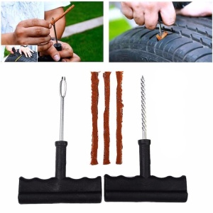 Kit unelte pentru reparartii pana roti auto, cu 6 piese, ergonomic, prindere sigura, universal, din otel si plastic, maro - Img 3