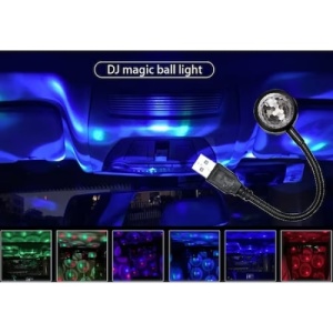 Lumina ambientala auto, cu incarcare USB, cu joc de lumini, cu microfonului incorporat, 9 moduri luminoase, multicolor - Img 4