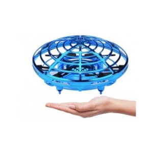 Mini drona OZN cu inductie si lumini LED, albastru - Img 2