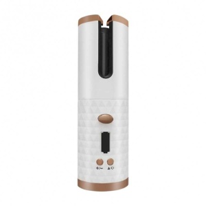 Ondulator automat wireless FOXMAG24, temperatura 150°C - 200°C, incarcare USB, baterie 5000 mAh, alb perla - Img 1