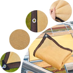 Panza de umbrire rectangulara, dimensiuni 2x3 m, protectie UV 95%, respirabila, maro - Img 1