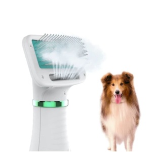 Perie cu uscator FOXMAG24 pentru caini si pisic 2 in 1, alb - Img 4