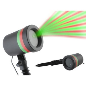 Proiector laser pentru exterior cu lumini rosii si verzi Deliny®, Efecte Lumina 3D, Rezistent La Temperaturi Scazute, Carcasa Negra - Img 2