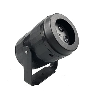 Proiector LED pentru Craciun, cu jocuri de lumini si figurine, rezistent la apa si inghet, alimentare la retea, din ABS si metal, negru - Img 1