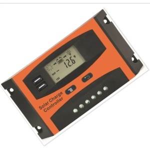 Regulator solar, FOXMAG24, 30A, 13,8 V/27,6 V, 12v/24V, LCD, portocaliu - Img 3