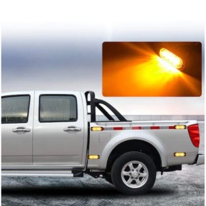 Set 2 Stroboscoape 6 LED FOXMAG24, lumini de avertizare galbene pentru platforma, ATV, Tractor, Jeep, Off Road - Img 2