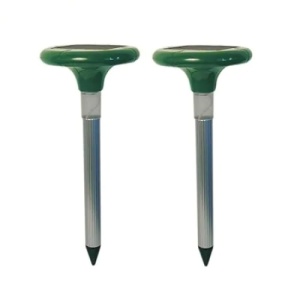 Set de 2 aparate antidaunatori, cartite, cu incarcare solara, fixare in pamant cu tarus, verde - Img 1