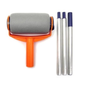 Set trafalet FOXMAG24, cu rezervor pentru vopsit, brat extensibil, 3 accesorii cu vas de un litru, portocaliu/albastru - Img 1