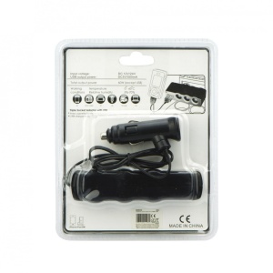 Splitter priza auto cu cablu FOXMAG24®, 3 x soclu bricheta si 1 USB, negru - Img 4
