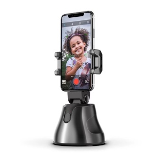 Suport rotativ automat OZ™, pentru telefon cu functie de urmarire automata a miscarii, ideal pentru Vlogging, Video Conferinte, Selfie, negru - Img 3