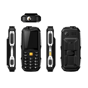 Telefon rezistent dual sim, baterie puternica 13000 mAh, display color, lanterna, militar - Img 2
