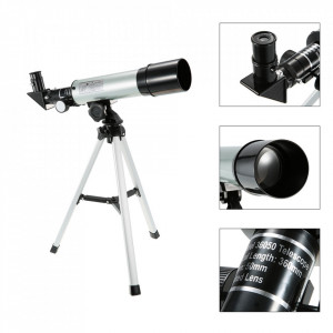 Telescop astronomic FOXMAG24®, 360 mm, Argintiu - Img 5
