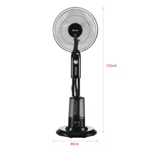 Ventilator cu pulverizare vapori apa, dimensiuni 125 x 40 x 40 cm, putere 75W, din plastic, cu trei trepte viteza, negru - Img 6