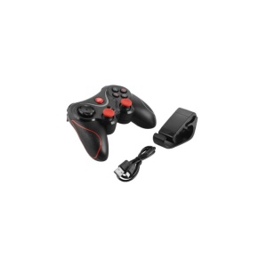 Wireless Controller GAIA X3, Conexiune Bluetooth, Cu Suport Reglabil Pentru Tableta Sau Telefon, Compatibilitate Multipla, PC, Android, iOS, Negru/Rosu - Img 3