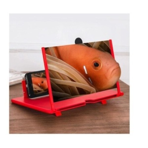 Amplificator imagine FOXMAG24 cu efect 3D, 12 inch, suport telefon, plastic, rosu - Img 4