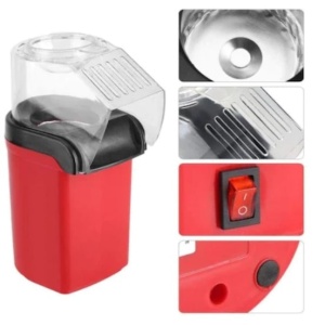 Aparat FOXMAG24 de facut popcorn fara ulei, aer cald, sistem antialunecare, 1200W, rosu - Img 4