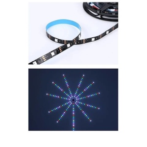 Banda LED, control cu telecomanda sau bluetooth, fireworks, alimentare USB, banda flexibila, music, voice, multicolor - Img 2