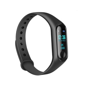Bratara fitness inteligenta M3 Android, cu masurarea tensiunii arteriale, Ritm cardiac, Notificari, Pedometru, Bluetooth, Black Edition - Img 1